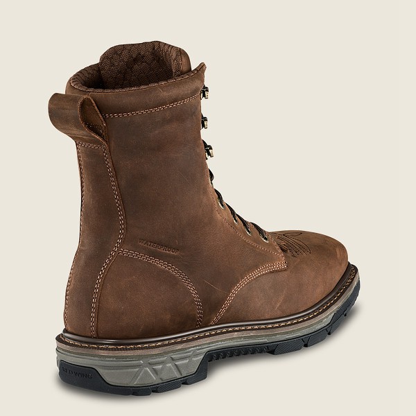 Red Wing Safety Boots Brown - Mens Rio Flex - 8-inch Waterproof Toe - 7958-JUAGT